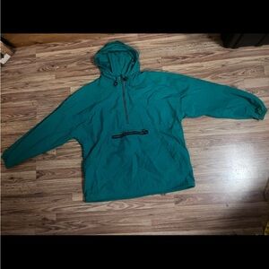 Woolrich Men's Green Hooded Windbreaker vintage